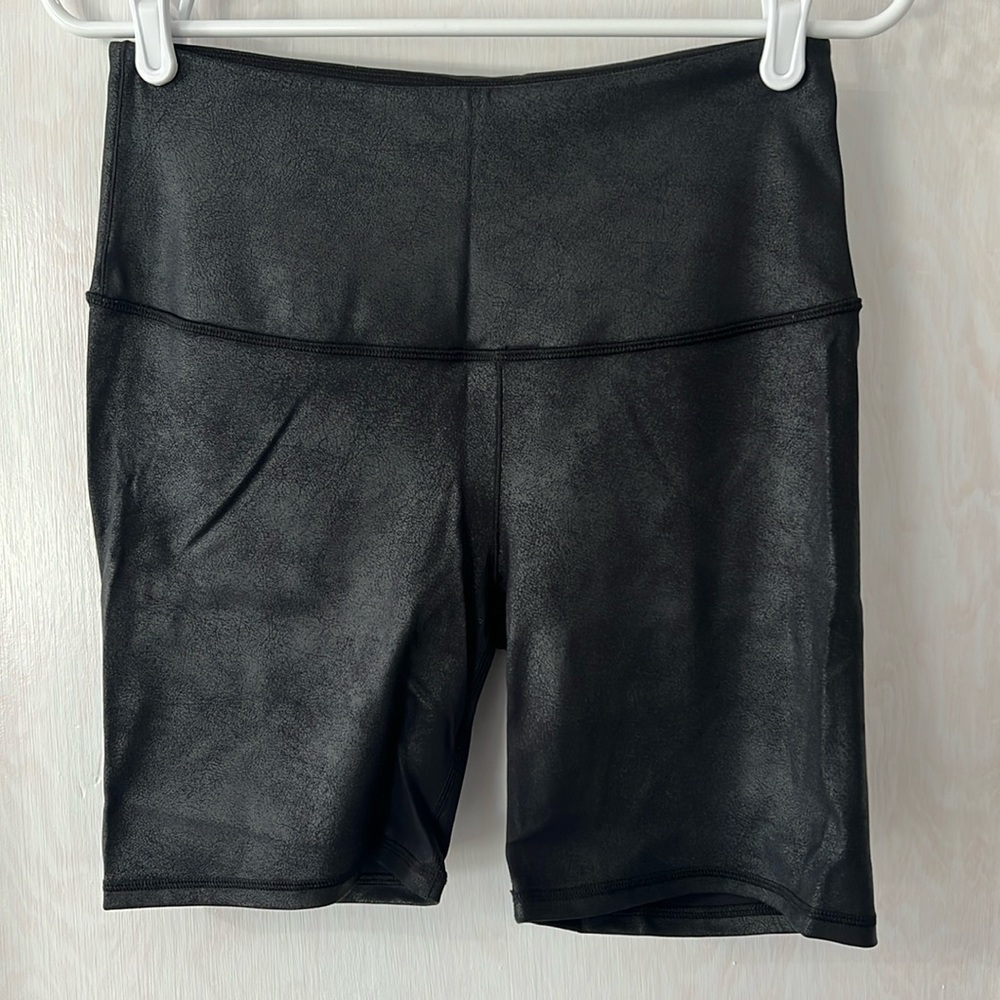 calia faux leather bike shorts